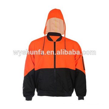 OEM 100% polyester rain coats with reflective stripe